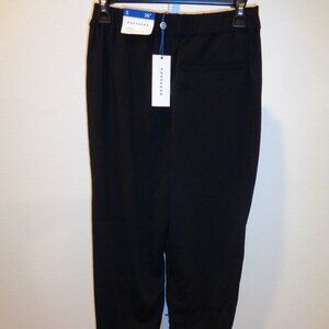 Popsugar Women's Black Ankle Jogger Pants Size Small Polyester NWT Mid Rise